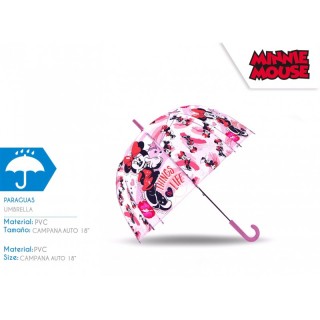 Vaikiškas lietsargis automatinisDisney Minnie permatomas 42 cm